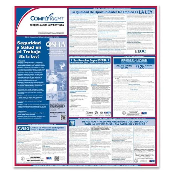 Complyright Complyright Federal Labor Law Poster Plastic 24x32 in — product photo