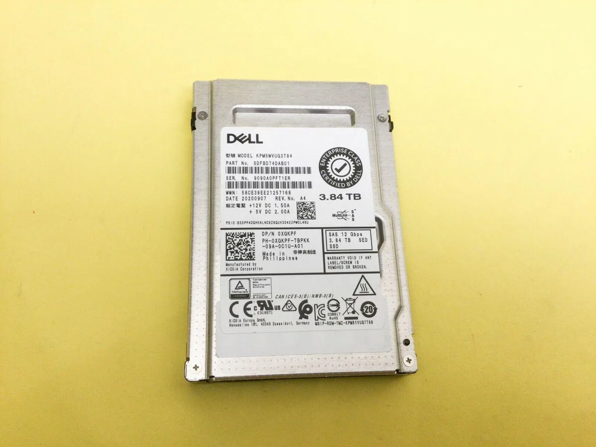 DELL DELL KPM5WVUG3T84 3.84TB SAS 12Gbps 2.5" SSD accessory — product photo