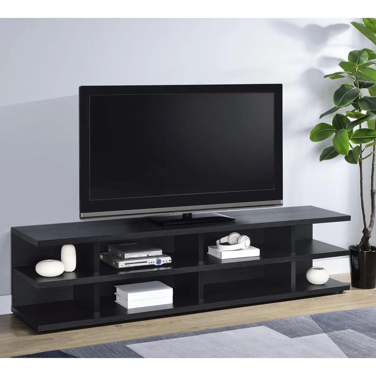 tuphen tuphen 78-inch 2-tier TV Stand Black — product photo