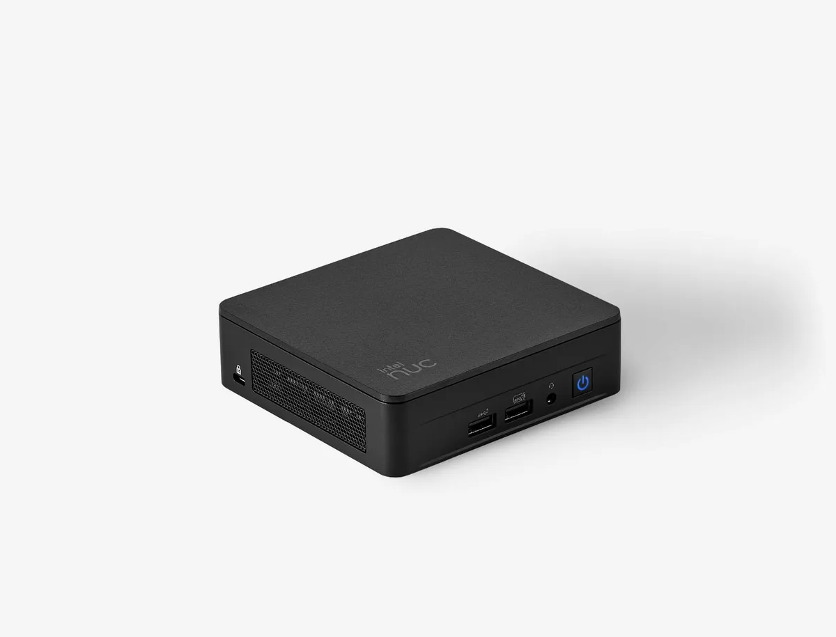 Intel Intel NUC 13 Pro NUC13ANKi5 barebone mini PC i5-1340P 12C 16T 4.6GHz Wi-Fi 6E Bluetooth 5.3 Black — product photo