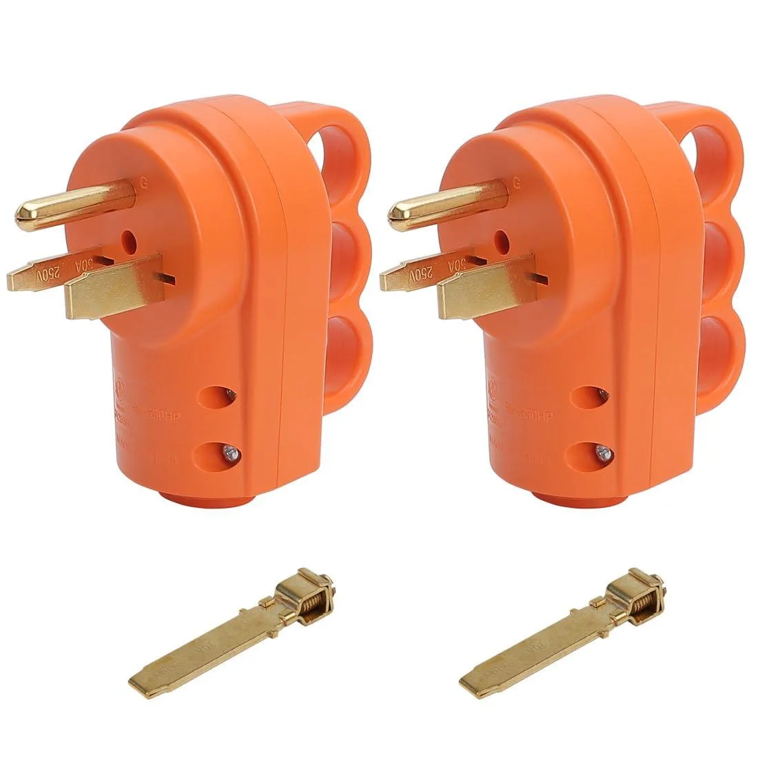 LORDWORLD LORDWORLD 2-Pack NEMA 6-30P/6-50P 30A/50A 250V Welder Plug Orange — product photo
