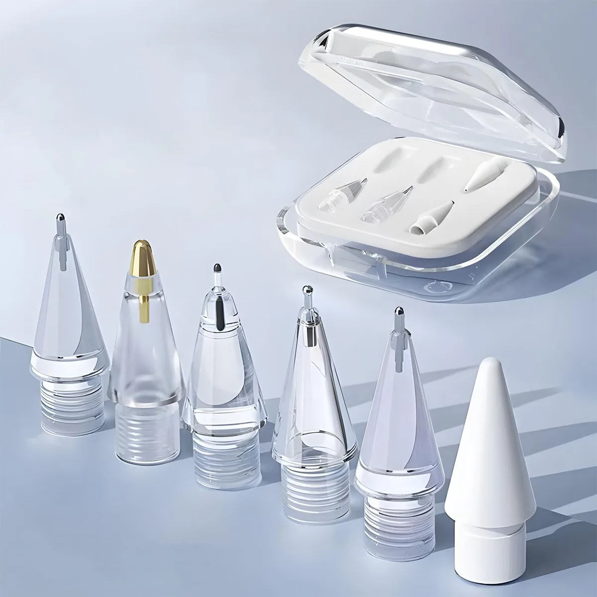 TODXARZC Replacement Pencil Tips for Apple Pencil Pro/2nd/1st/USB-C, 6 pcs, White — product photo