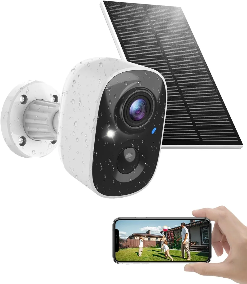 BFKK BFKK Solar Security Camera 1080P AI Motion Color Night Vision IP66 2.4GHz 128GB — product photo