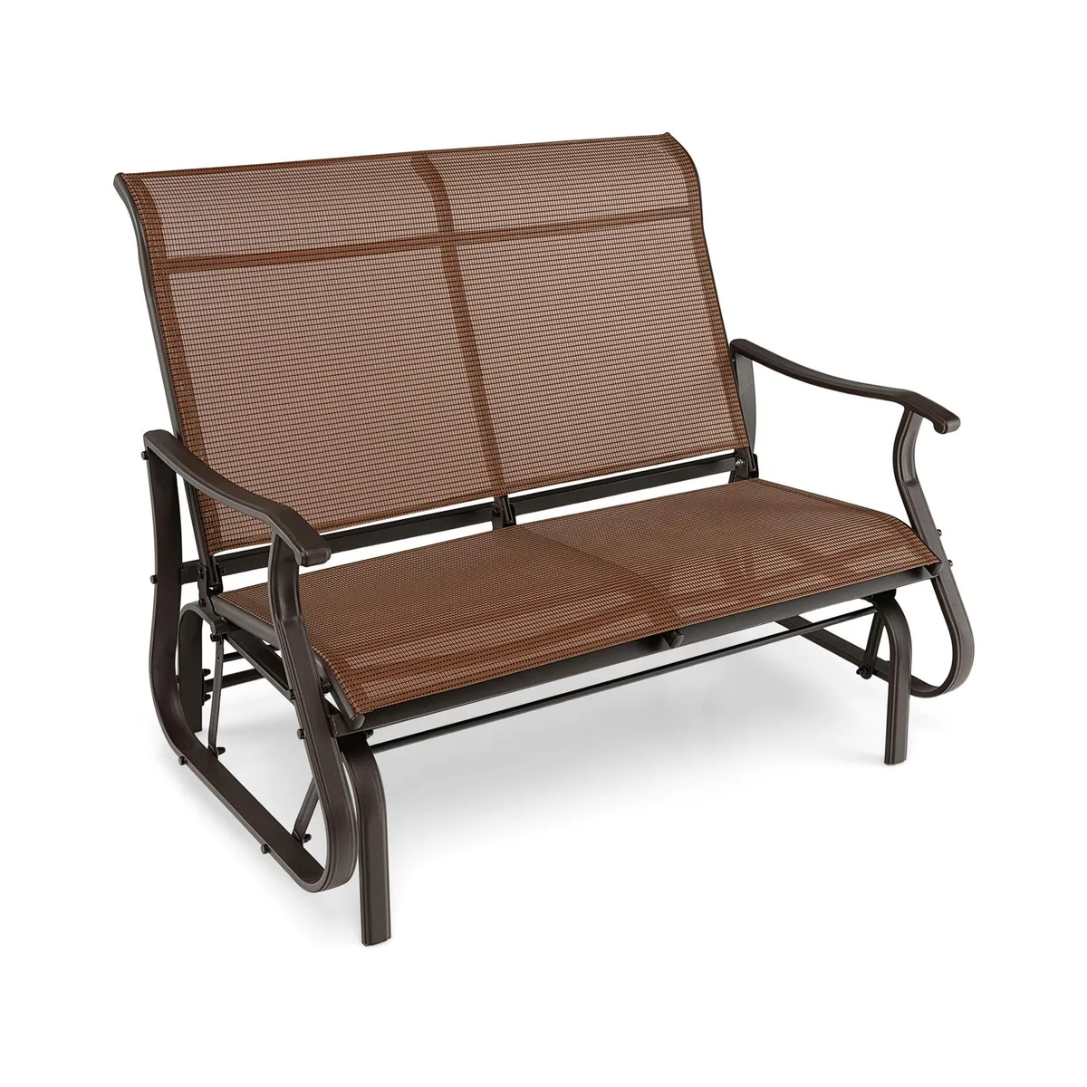 SlickBlue SlickBlue 2-Person Patio Glider Bench Brown 47" x 30.5" x 38" 660 lbs — product photo