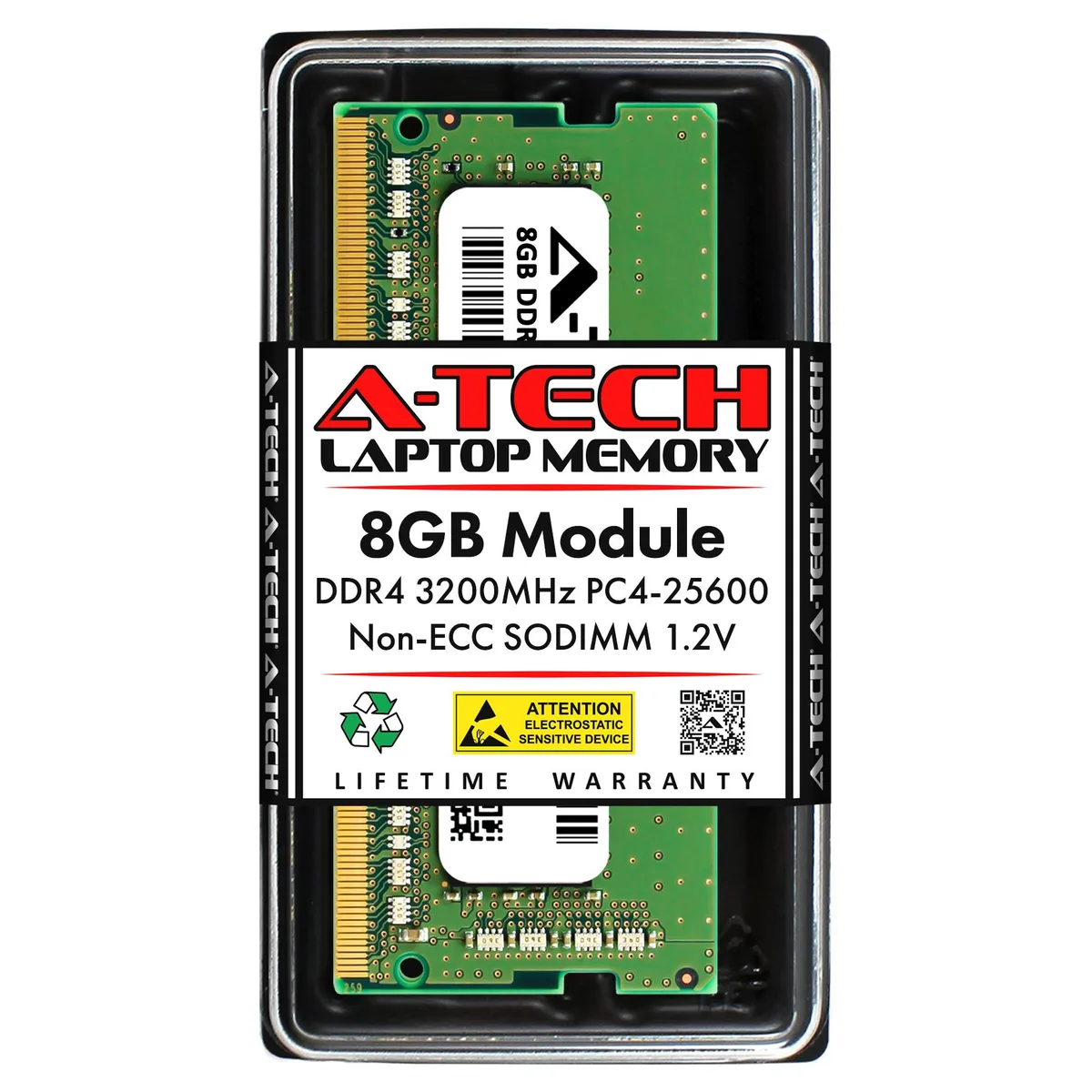 A-Tech A-Tech 8GB DDR4 3200MHz CL22 260-Pin SODIMM for Crucial CT8G4SFRA32A CT2K8G4SFRA32A Laptop RAM — product photo