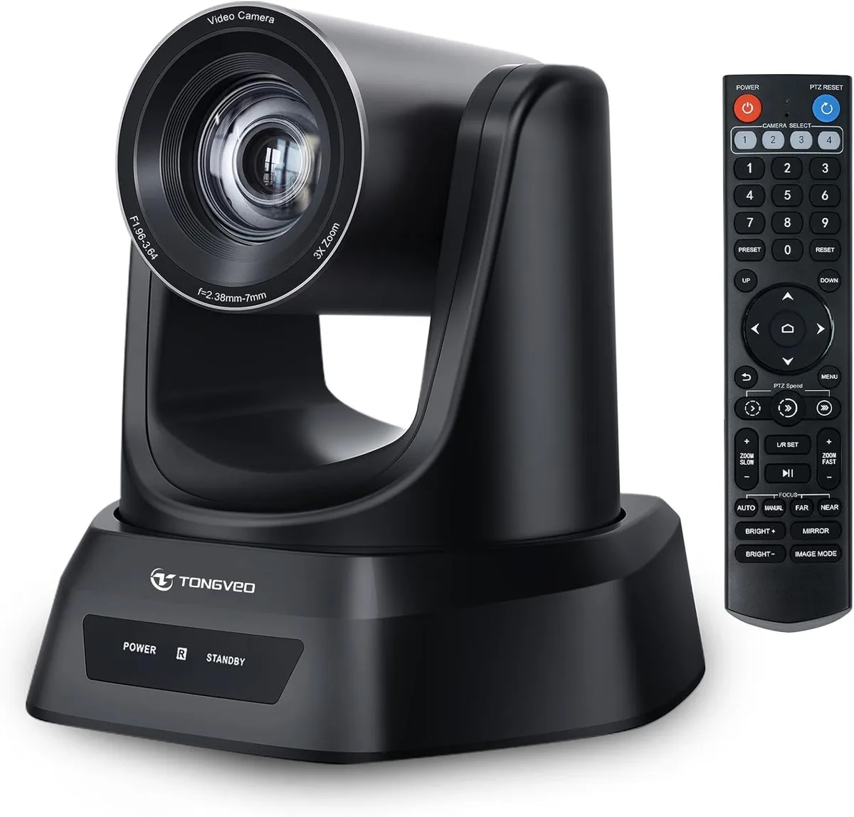 BFKK BFKK PTZ Webcam 3X Optical Zoom 1080P 60fps USB 3.0 114° — product photo