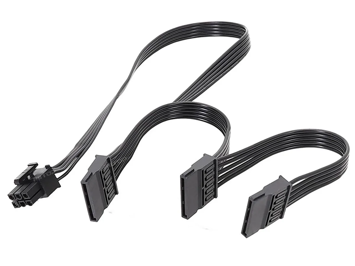 RIITOP RIITOP 6 Pin to 3x 15 Pin SATA Splitter Corsair 40cm — product photo