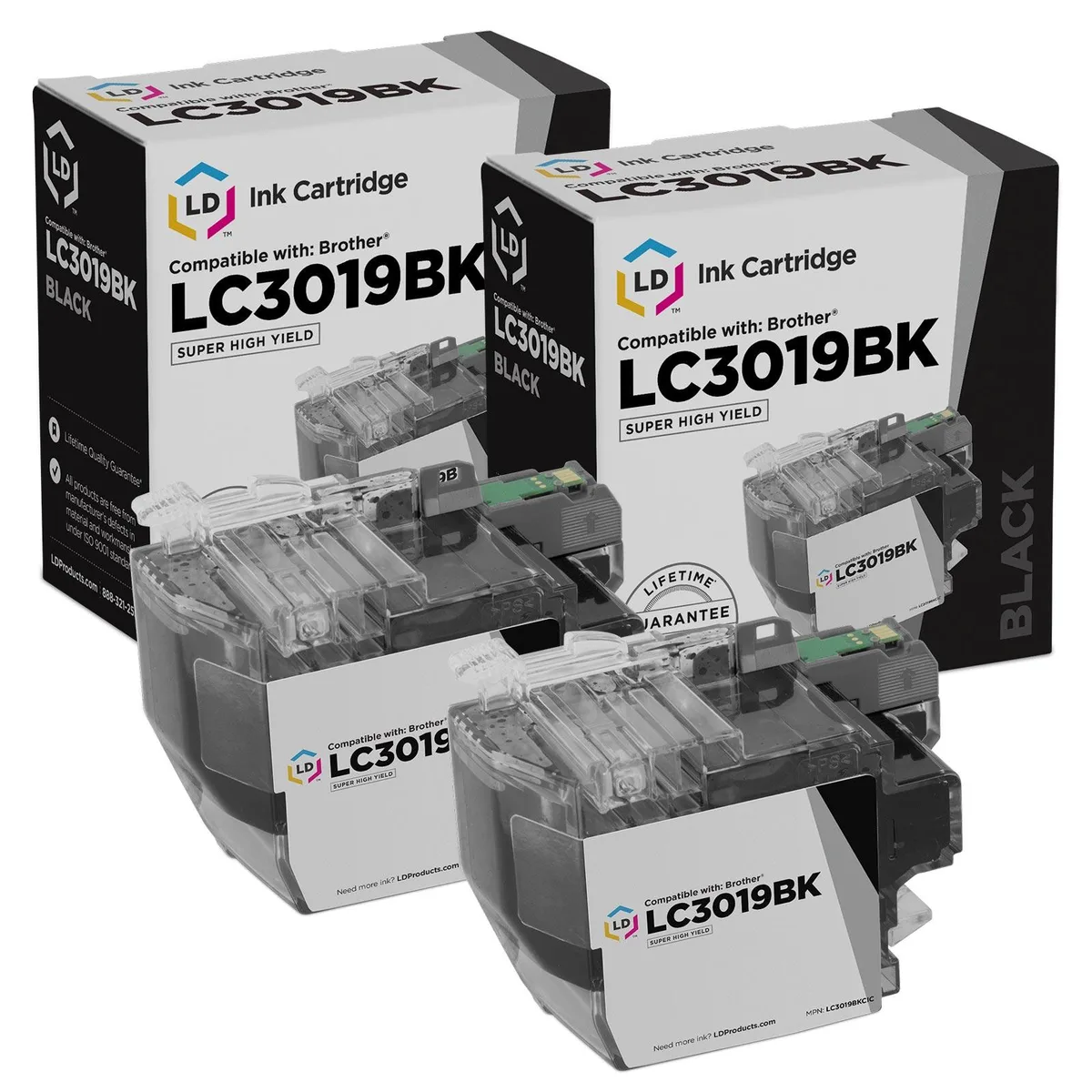 LD Products LD Products LC3019BK Super High Yield Black Ink Cartridge 2-Pack 3000 Pages — product photo