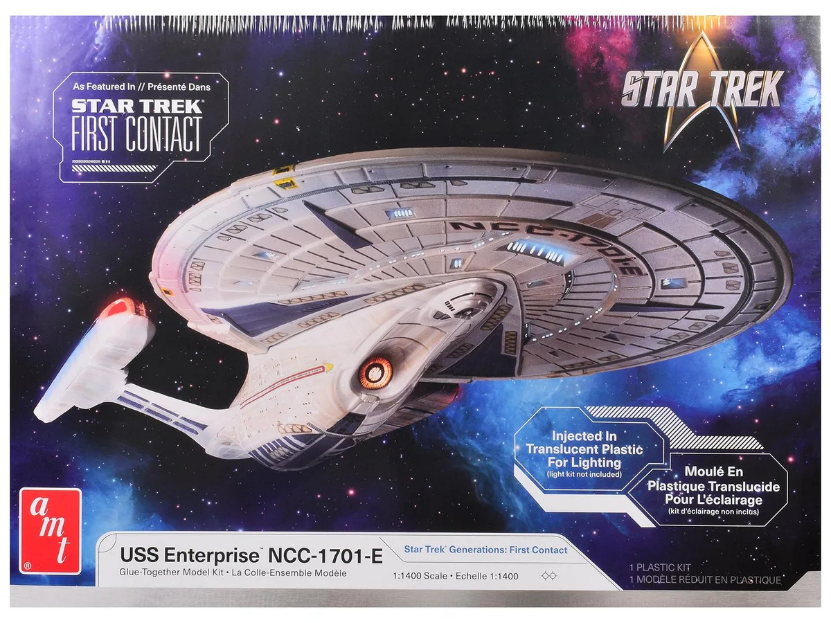 AMT AMT AMT1405M 1/1400 Enterprise NCC-1701-E Translucent Model Kit hobby collectible — product photo