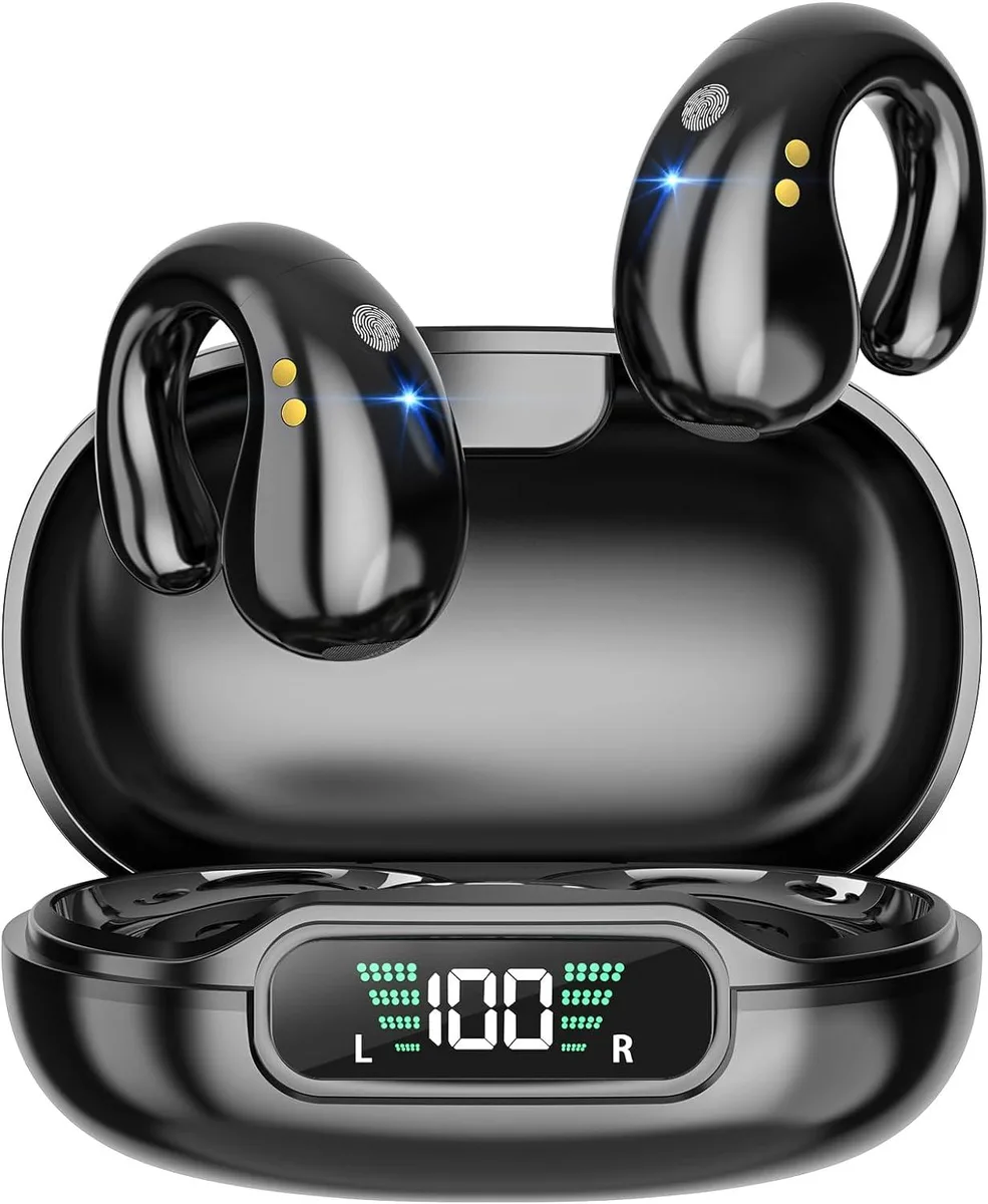 AUTYUE AUTYUE Open Ear Clip Earbuds Bluetooth 5.3 36H IP7 Black — product photo