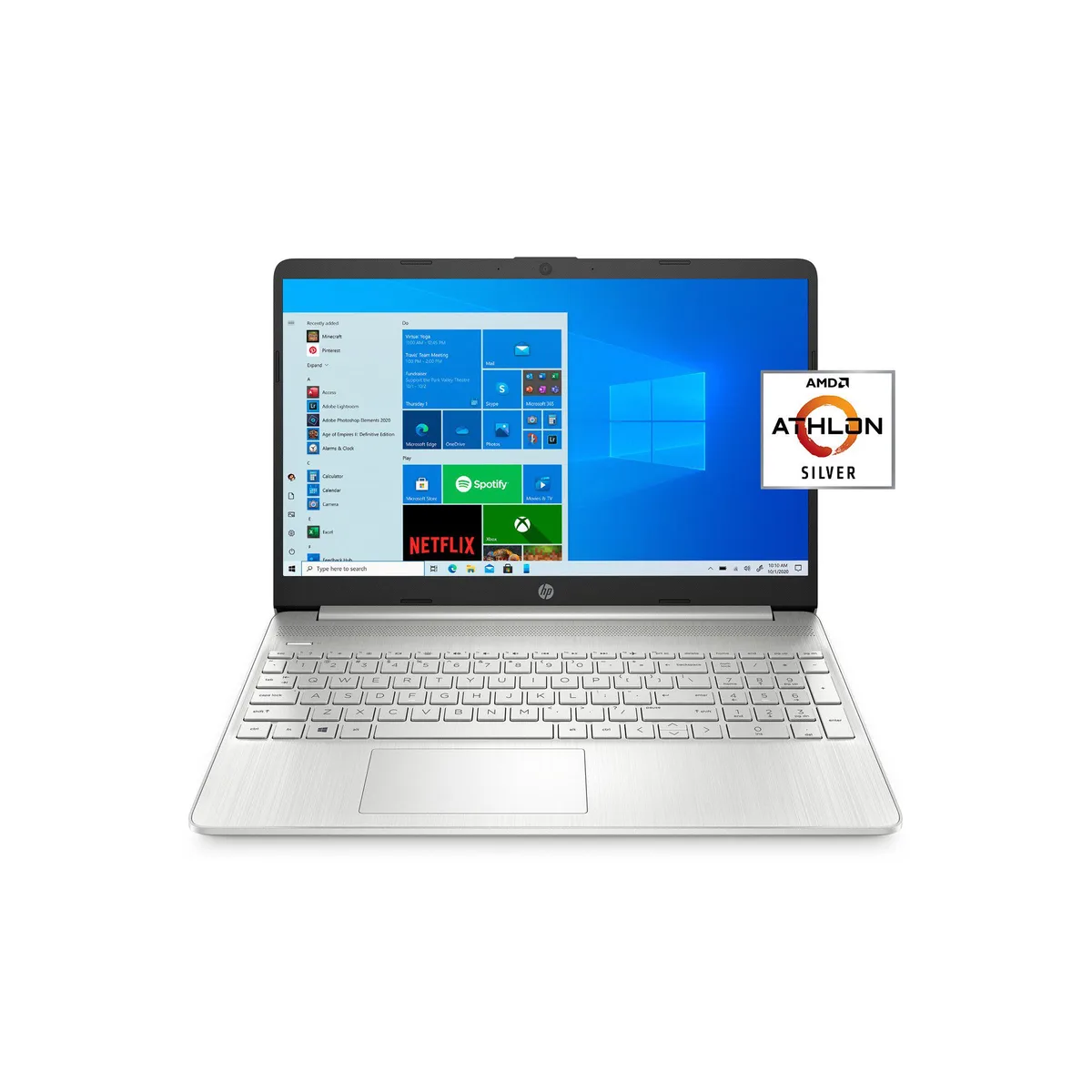 HP HP 15-ef1001wm 15.6 FHD Athlon N3050 4GB 128GB Silver — product photo