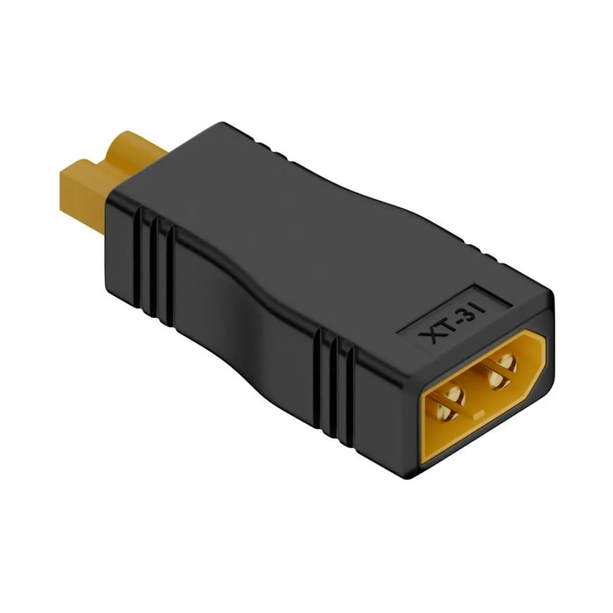 Yellow XT60 female to XT30 female adapter with short cable