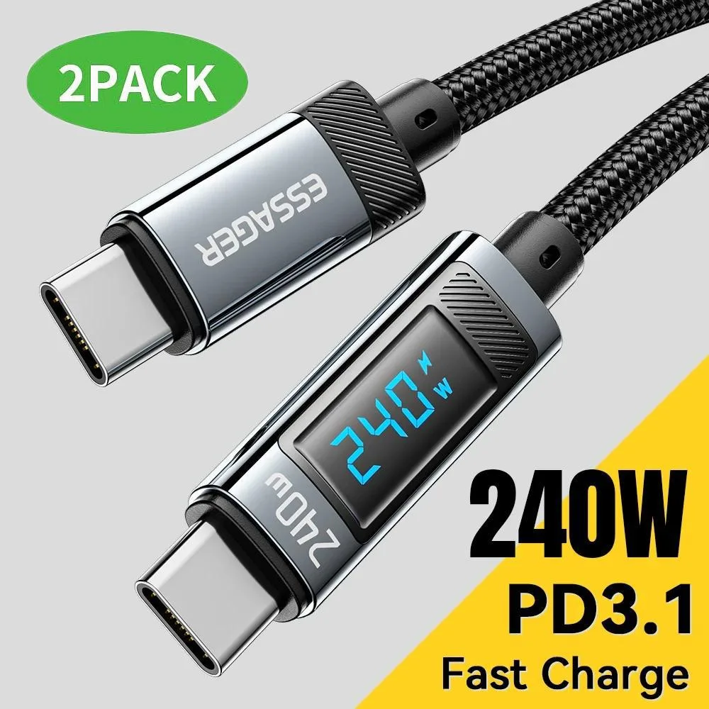 ESTONE ESTONE Essager HC240W USB-C Cable 240W 3.3ft 2-Pack — product photo