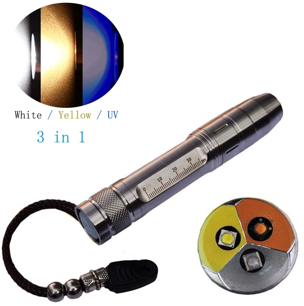 QLEE QLEE 365 nm UV Flashlight 3-in-1 R5 18650 Battery — product photo