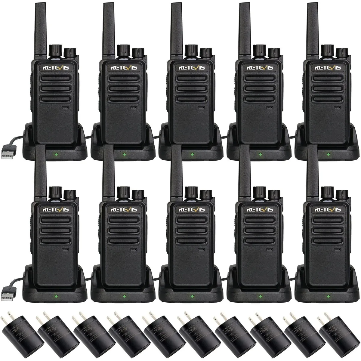 KEHIPI KEHIPI RT68 two-way radio 10 pack 16 ch 2 mile — product photo