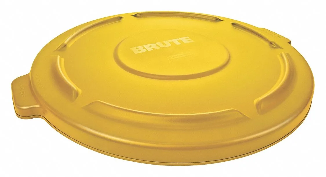 Rubbermaid Commercial Rubbermaid Commercial 2631YEL 32 Gallon Brute Container Lid Yellow cleaning — product photo