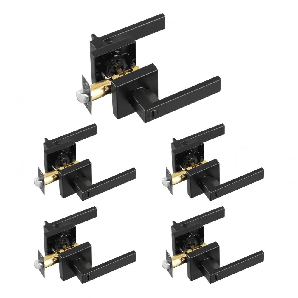 VEVOR VEVOR Privacy Door Handle 5-Pack Matte Black 118 x 23 x 55 mm — product photo