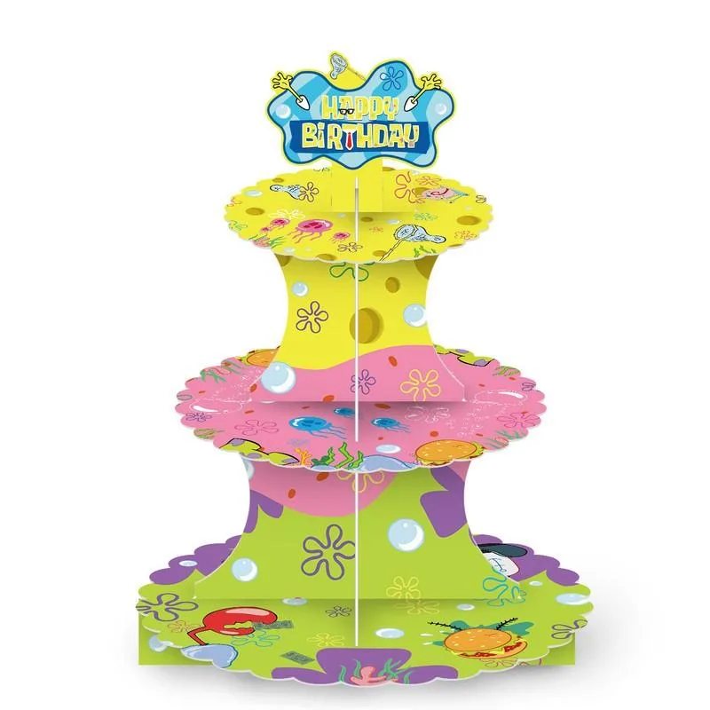 InBoxxarty InBoxxarty SpongeBob 3-Tier Cake Stand 11.8 x 10 inches — product photo