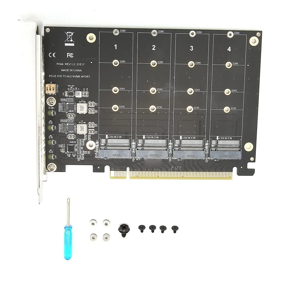 ARENTI ARENTI PH44Support 4-port NVMe adapter 2 in 1 accessory — product photo