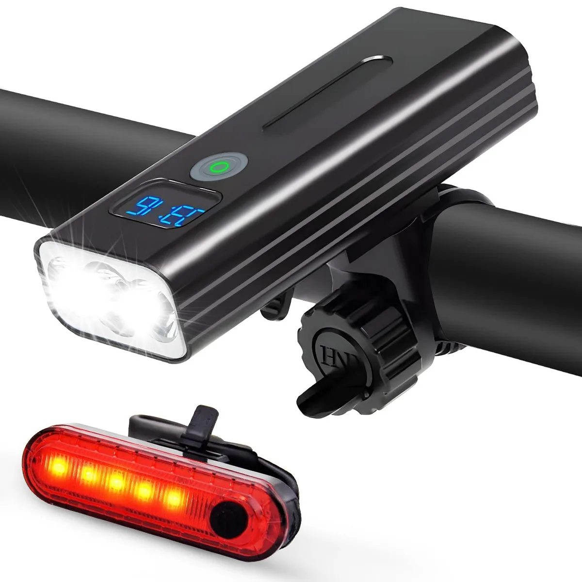  Hollywood Racks Bike Light FX4 3000 Lumens 5200mAh Silver — product photo