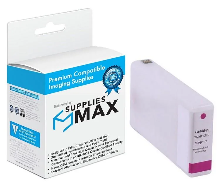 SuppliesMax SuppliesMax T676XL320 Magenta Inkjet Cartridge 1200 Pages — product photo