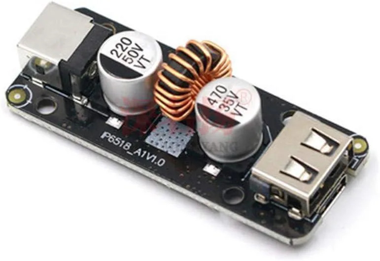 WRIARICH WRIARICH 45W 12V/24V DC to USB-C PD &amp; USB-A QC3.0 Step-Down Power Adapter 5.5x2.1mm IP6518 — product photo