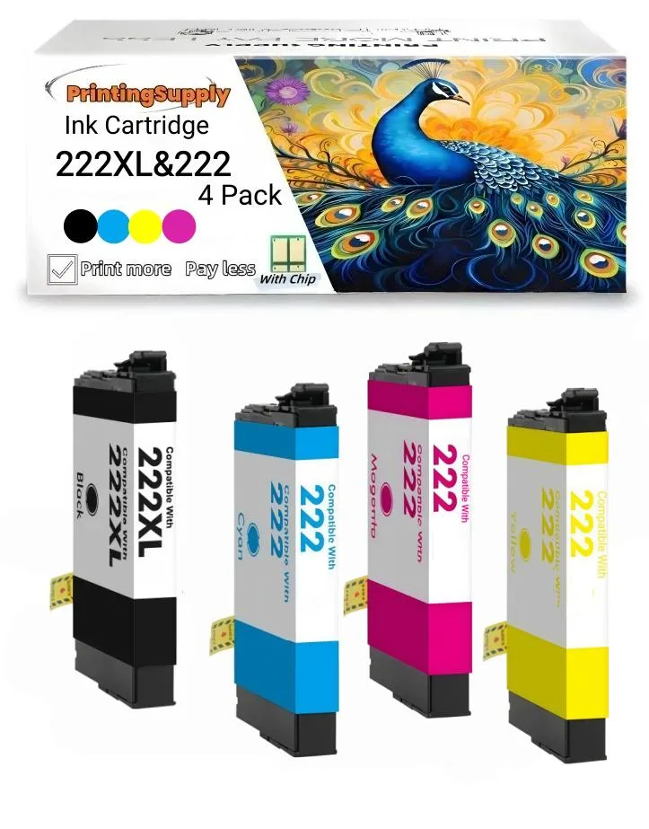 Aster Graphics Inc Aster Graphics Inc 222XL Ink Cartridge 1 Pack 222XL+3 Pack 222 CMY — product photo