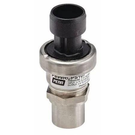 Stainless steel pressure transducer with 3-pin Packard connector, IP67 rated