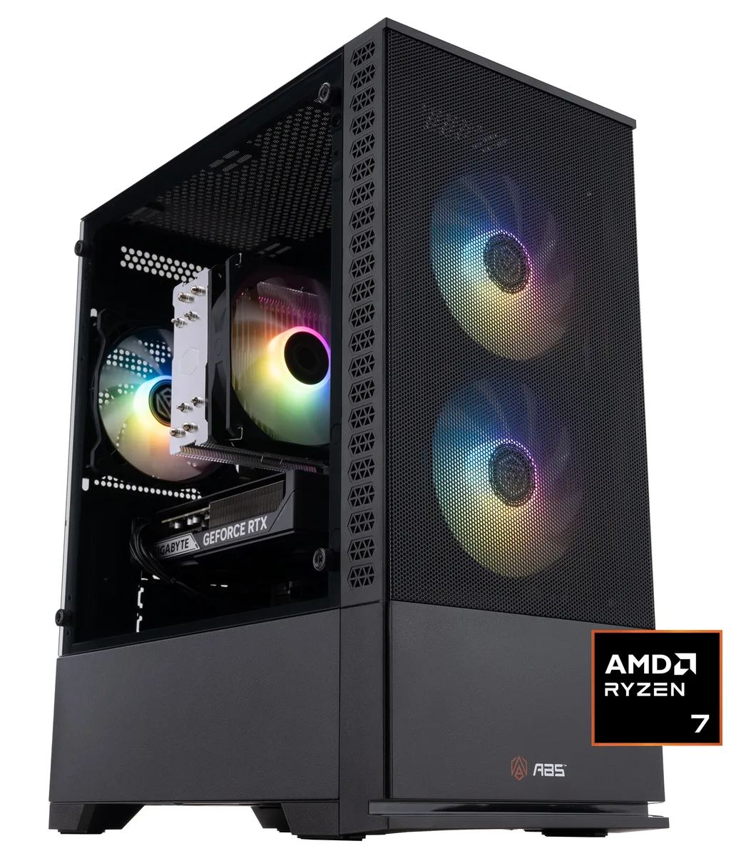 ABS ABS CA9700X5060TI Gaming PC Ryzen 7 9700X RTX 5060 Ti 16GB 32GB DDR5 1TB NVMe 650W Gold — product photo