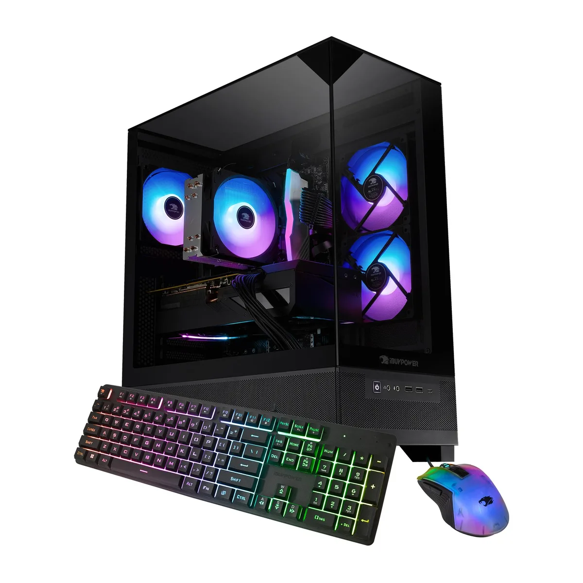 iBUYPOWER iBUYPOWER ESA7R9601 gaming PC AMD Ryzen 7 8700F Radeon RX 9060 16GB DDR5 1TB NVMe — product photo