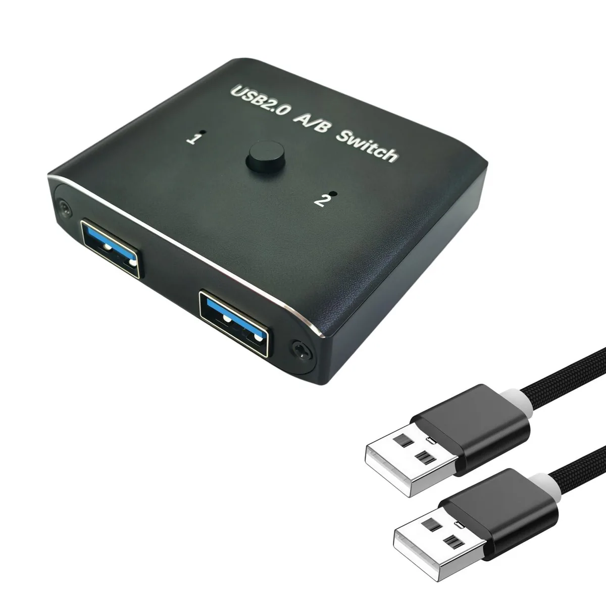  basecolors Usb2sw USB 2.0 KVM Switch 2-Port 2-Pack Cables — product photo