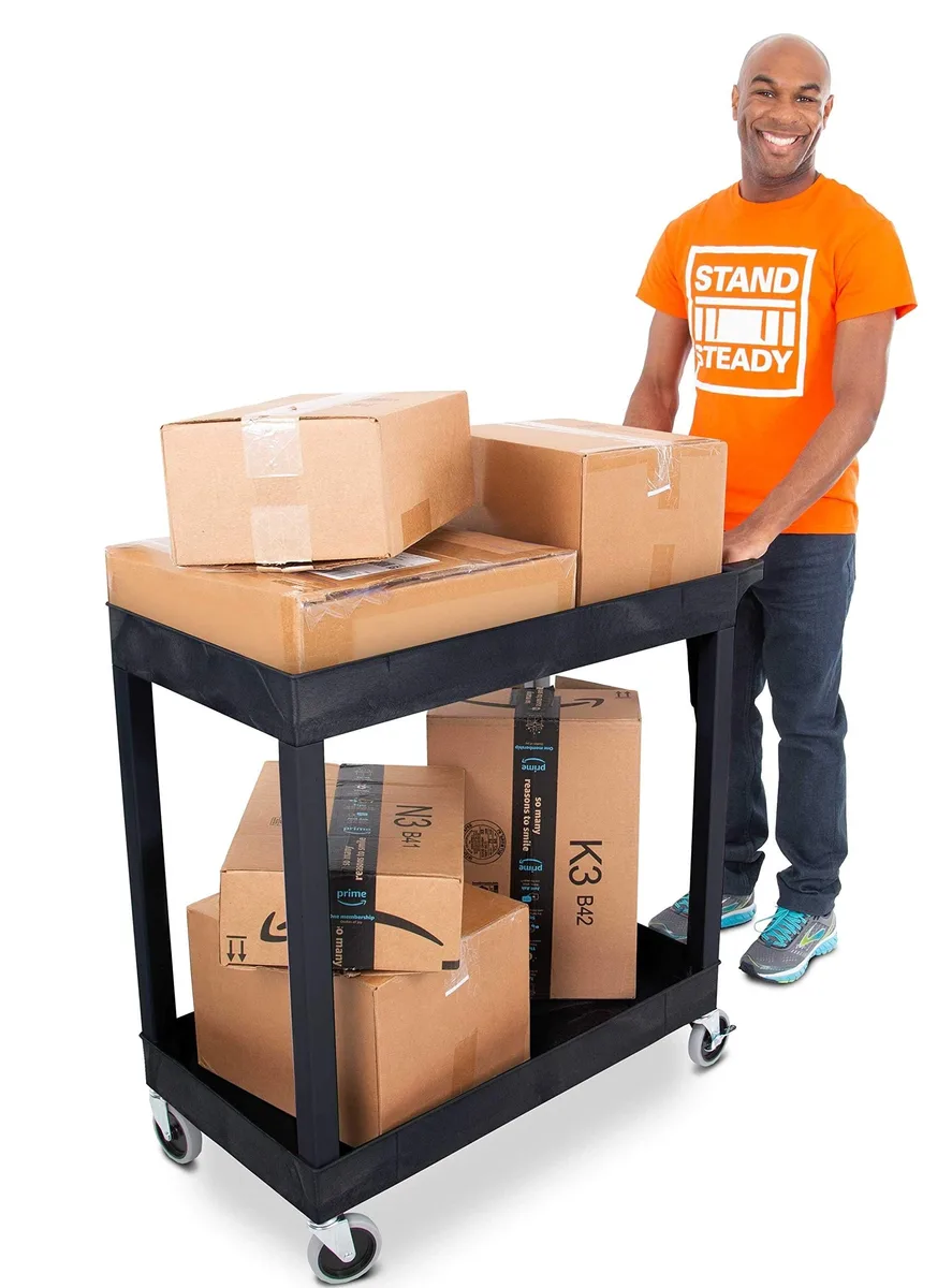 Stand Steady Stand Steady Original Tubstr 2 Shelf Utility Cart Black 32 x 18 indoor maintenance — product photo