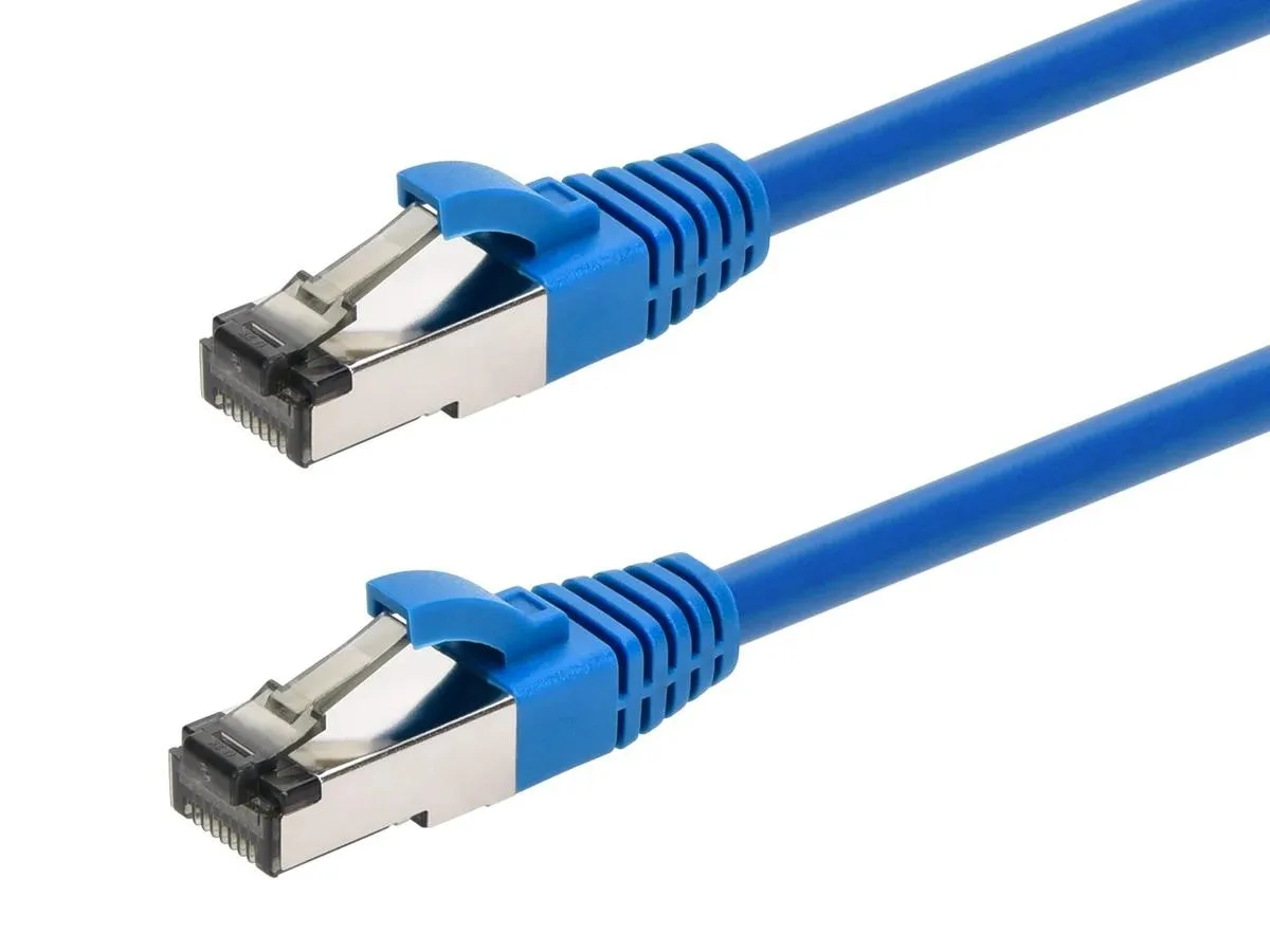 Monoprice Inc. Monoprice 145419 Cat8 Network Ethernet Cable 15 Feet Blue S/FTP 28AWG 2GHz 40G — product photo