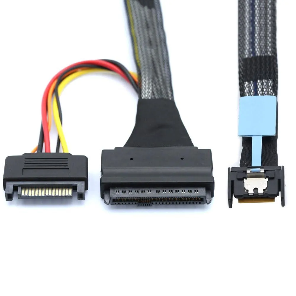 Vszerda Vszerda PCIe 5.0 MCIO 4x to U.2 SFF-8639 NVME SATA Cable 50cm — product photo