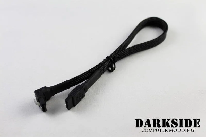 Darkside Computer Modding Darkside Computer Modding SATA cable 30 cm 180° to 90° Jet Black DS-0077 — product photo