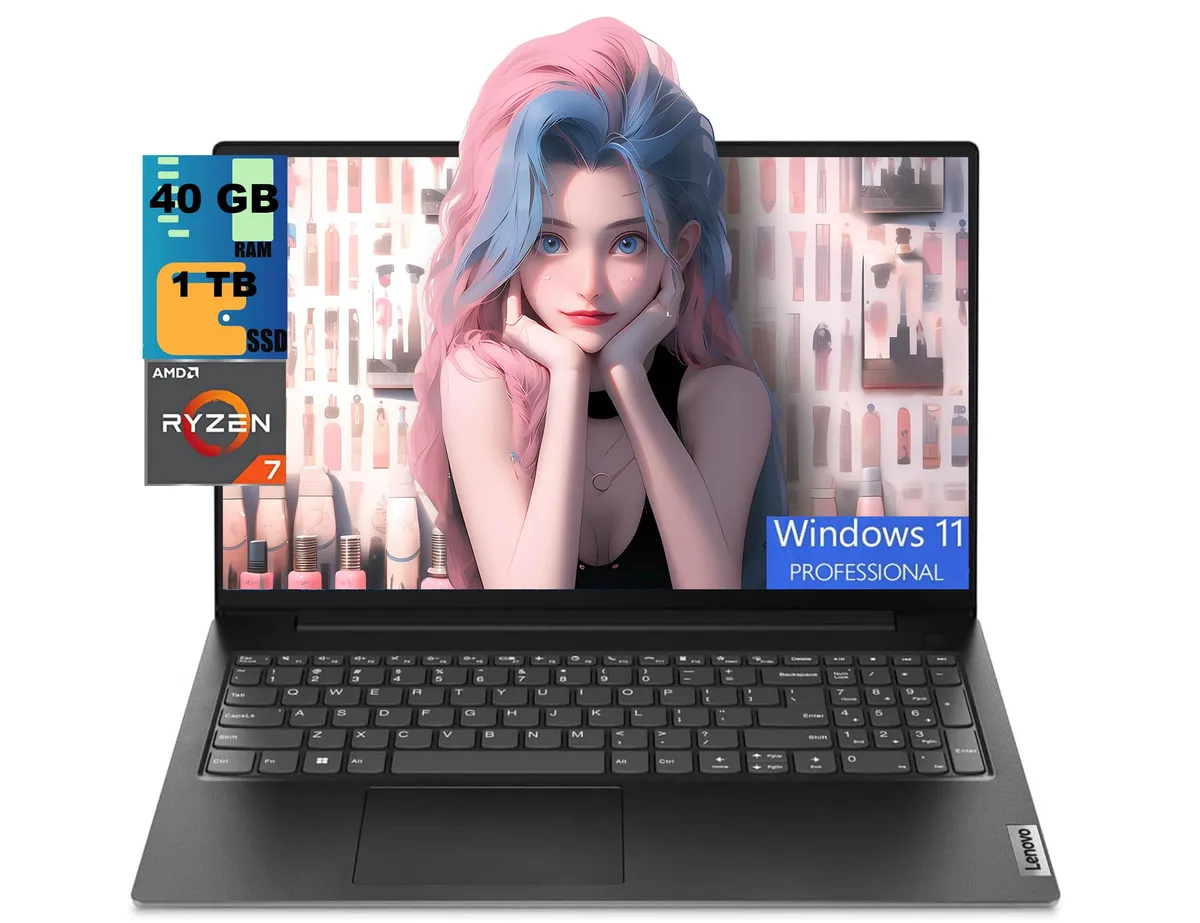 Lenovo Lenovo V15 laptop Ryzen 7 7730U 40GB 1TB SSD 15.6" FHD — product photo