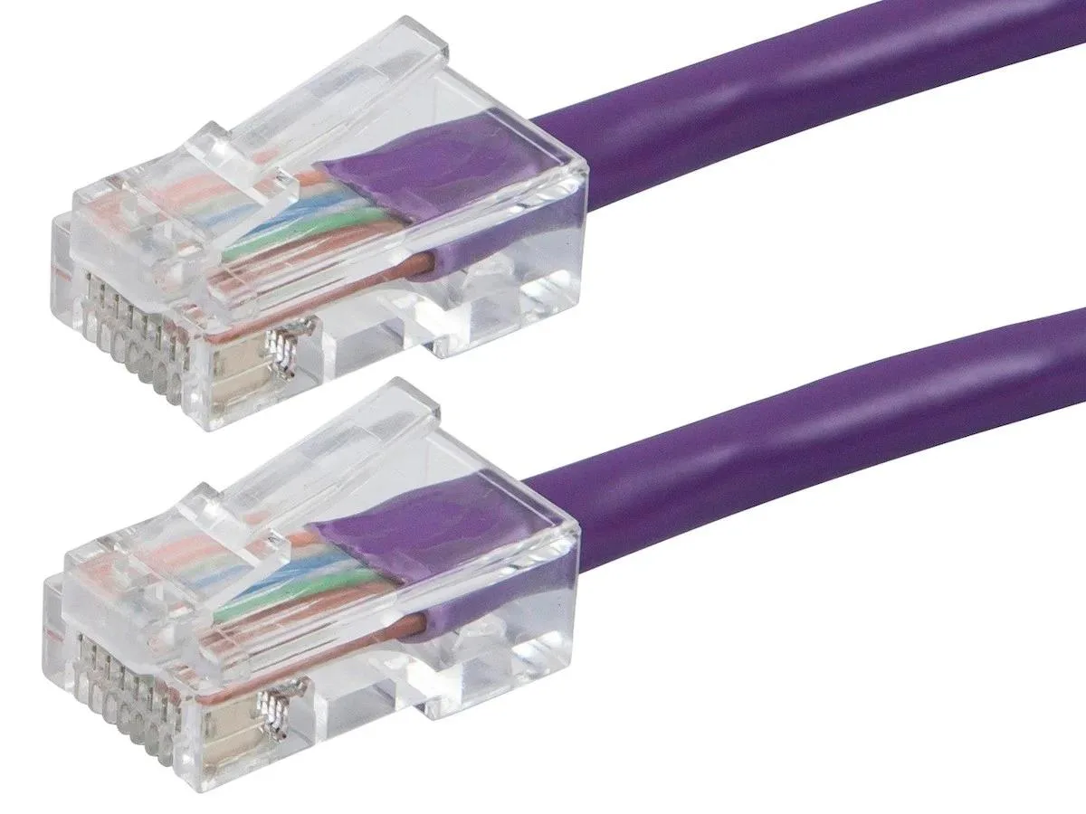 Monoprice Inc. Monoprice 113240 Cat6 network ethernet cable 1 ft Purple Zeroboot Series — product photo