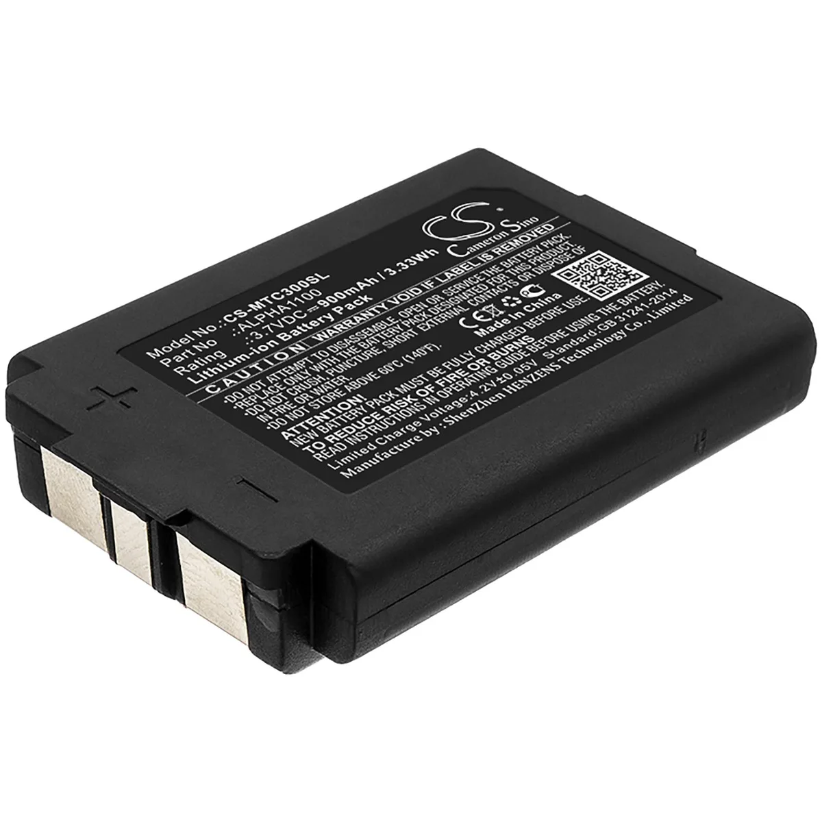 Cameron &amp; Co Cameron &amp; Co DS-CS-MTC300SL battery for 3M TAC300 TAC500 ALPHA1100 headset — product photo