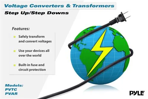 PYLE AUDIO Pyle Audio PVTC320U 500W Step Up/Down Transformer 110-240V USB — product photo