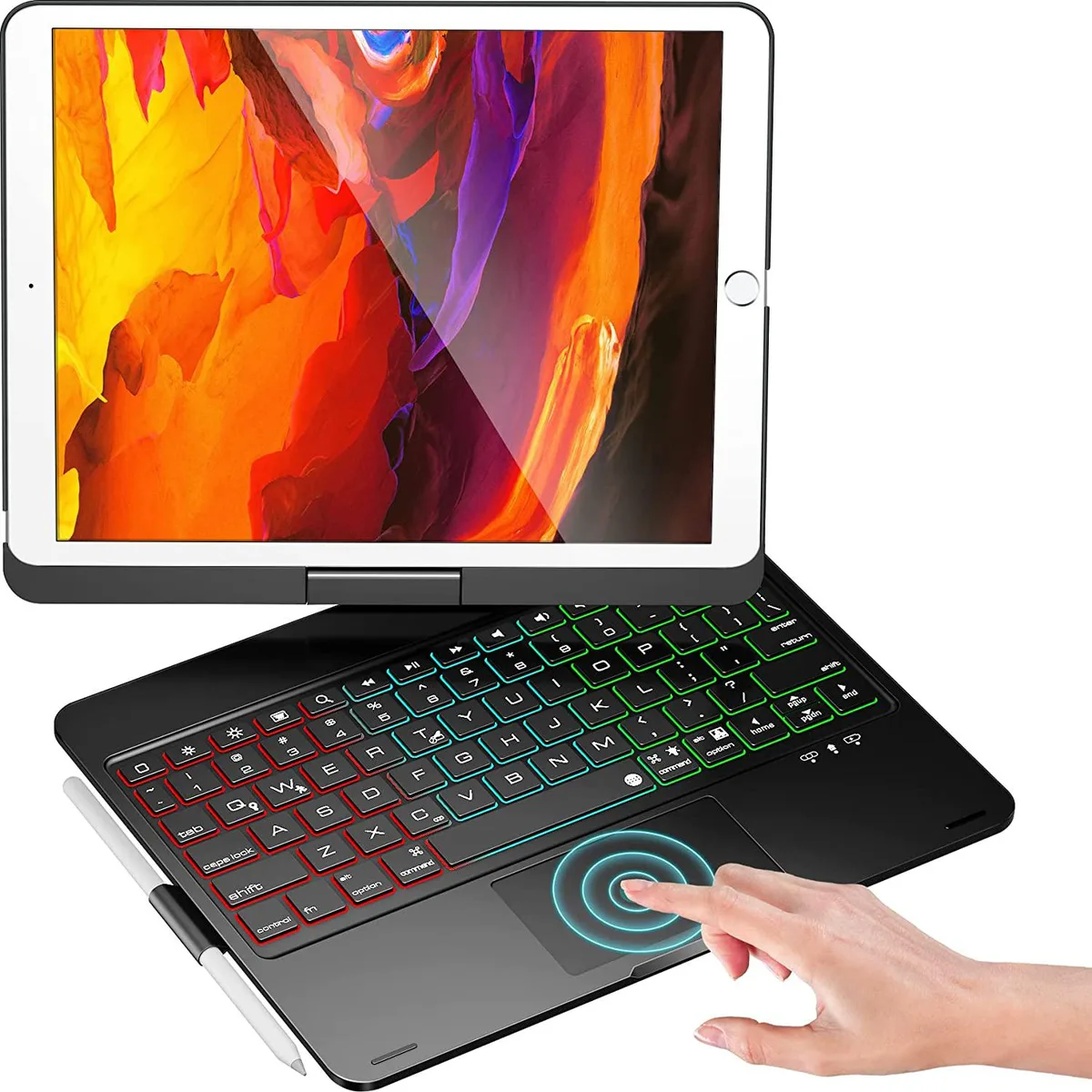 Werleo Werleo Keyboard Case with Trackpad, Backlight, 360° Rotatable, Black — product photo