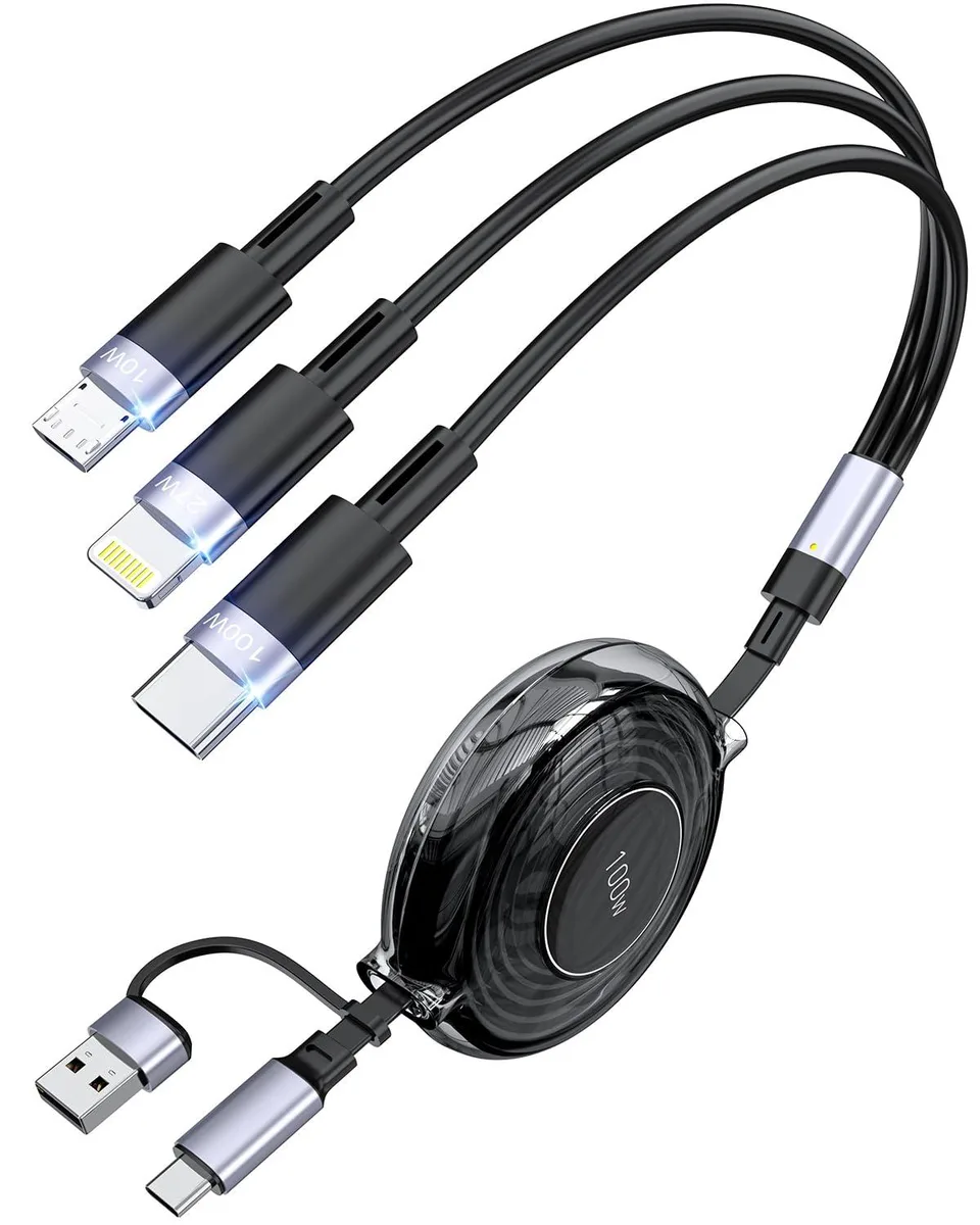 BFKK BFKK BESBN-6IN1CC BK 6-in-1 Retractable Cable 1.8m Black — product photo