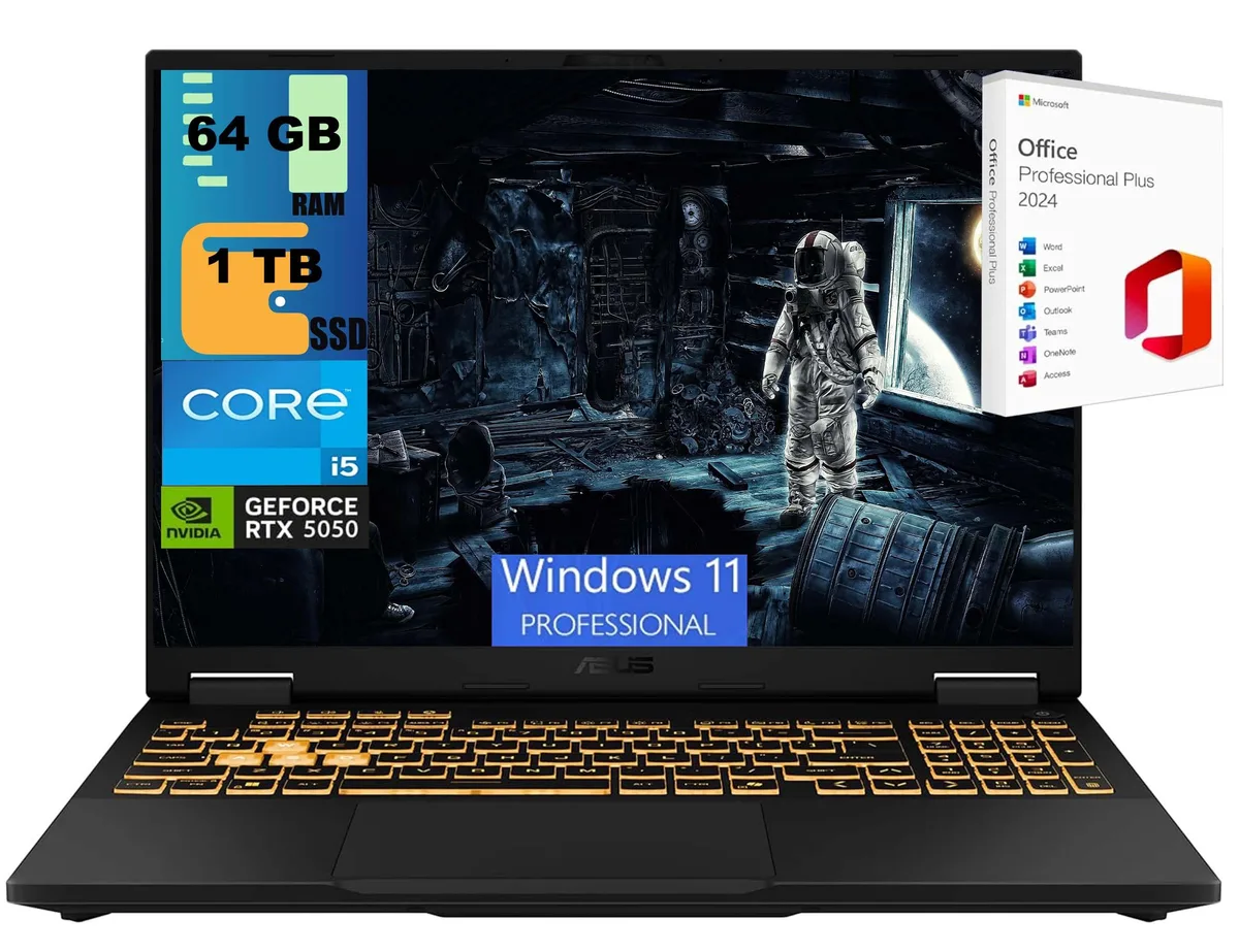 ASUS ASUS TUF F16 Gaming Laptop i5-13450HX RTX 5050 64GB 1TB — product photo