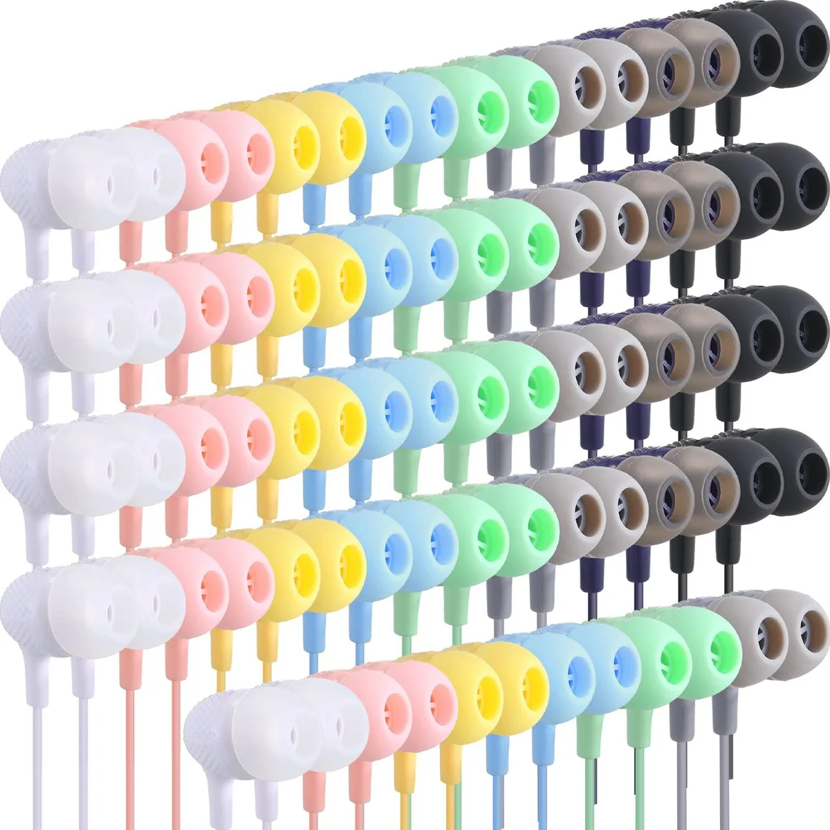 Macarrie UR-Macarrie-515 20 Pack Wired In-Ear Earbuds 3.5mm Multicolor — product photo
