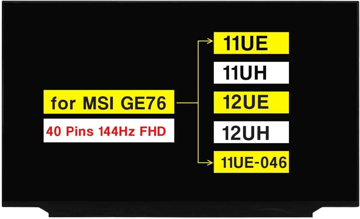 NUOLAISUN NUOLAISUN B173HAN04.9 17.3" FHD 144Hz 40-pin laptop screen — product photo