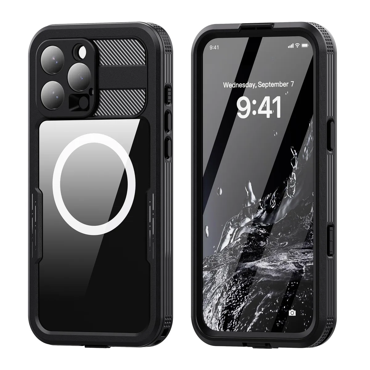 BONAEVER BONAEVER iPhone 16 Pro Max Waterproof Case IP68 Black — product photo