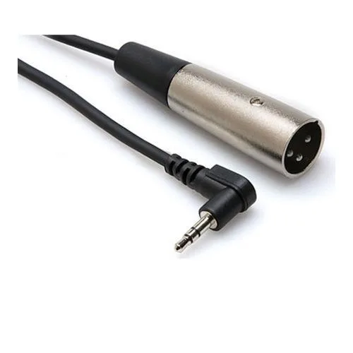 Hosa Technology Hosa Technology Microphone Cable Right-angle 3.5 mm TRS to XLR3M 1 ft camera accessory — product photo