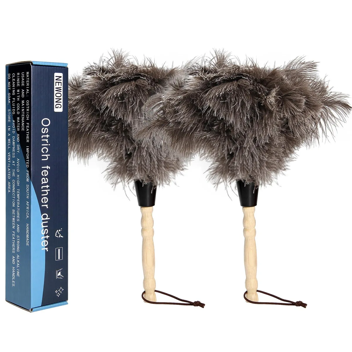 Metra Ostrich Feather Dusters 2pcs 14in Black — product photo