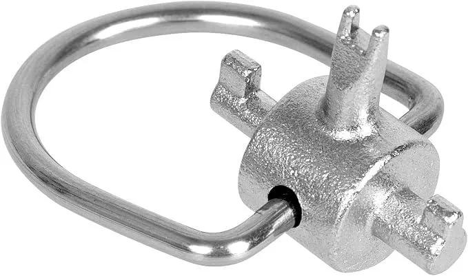Compact HVAC locking cap key with three bits for 410 and 22 refrigerant caps