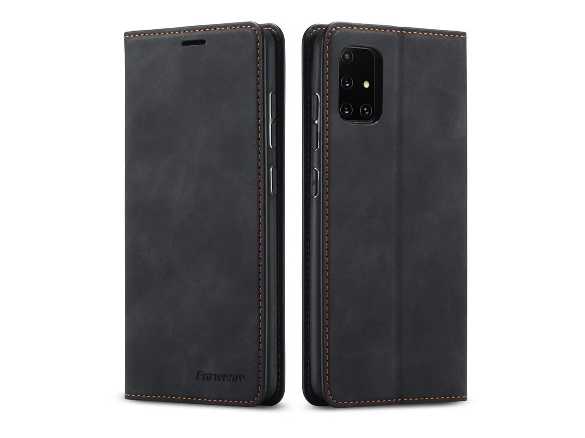 BONAEVER BONAEVER Samsung Galaxy A51 5G Case PU Leather TPU Bumper Card Holder Stand Magnetic Flip Wallet 6.5 inch — product photo