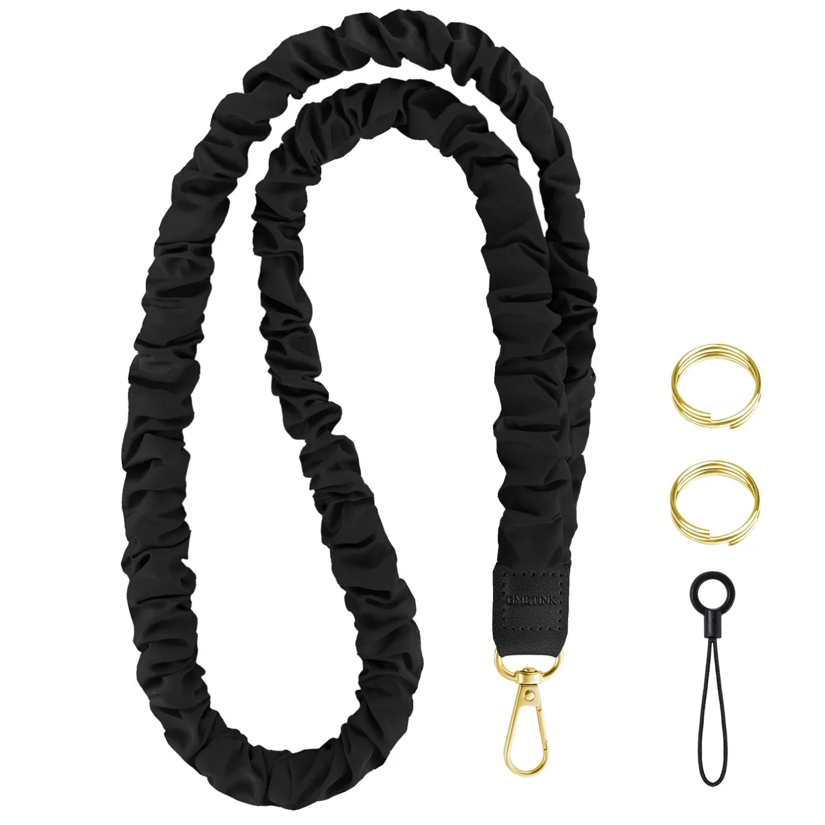  GMETINK 06GPLY-GS Wallet Keychain Lanyard 17.5"-30" Black — product photo